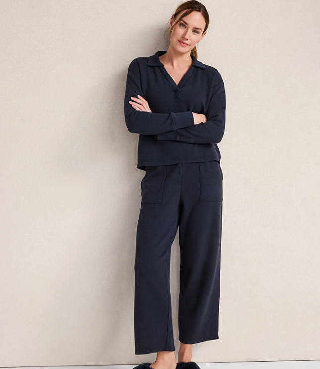 Haven Well Within Organic Cotton Waffle Straight Leg Pants