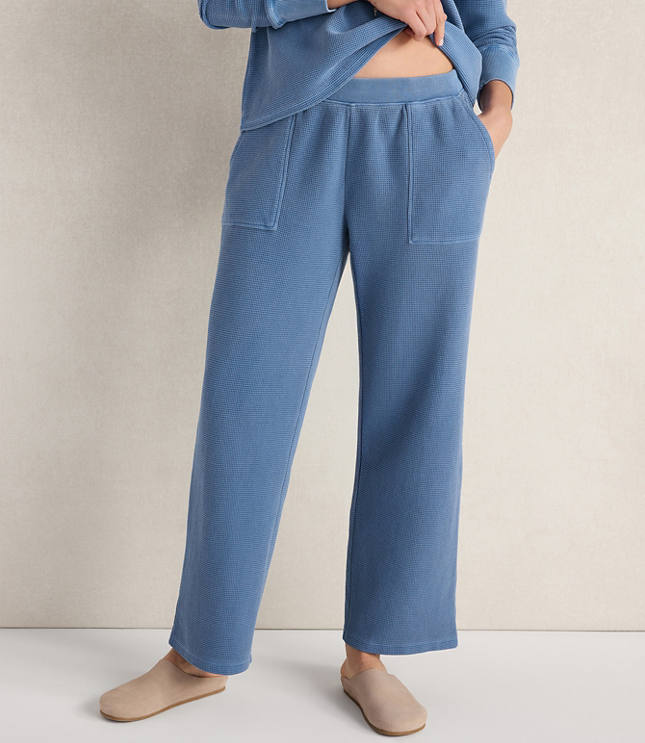 Haven Well Within Organic Cotton Waffle Straight Leg Pants carousel Product Image 1