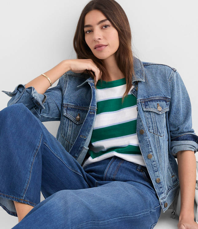 Petite Striped Harbor Tank Top