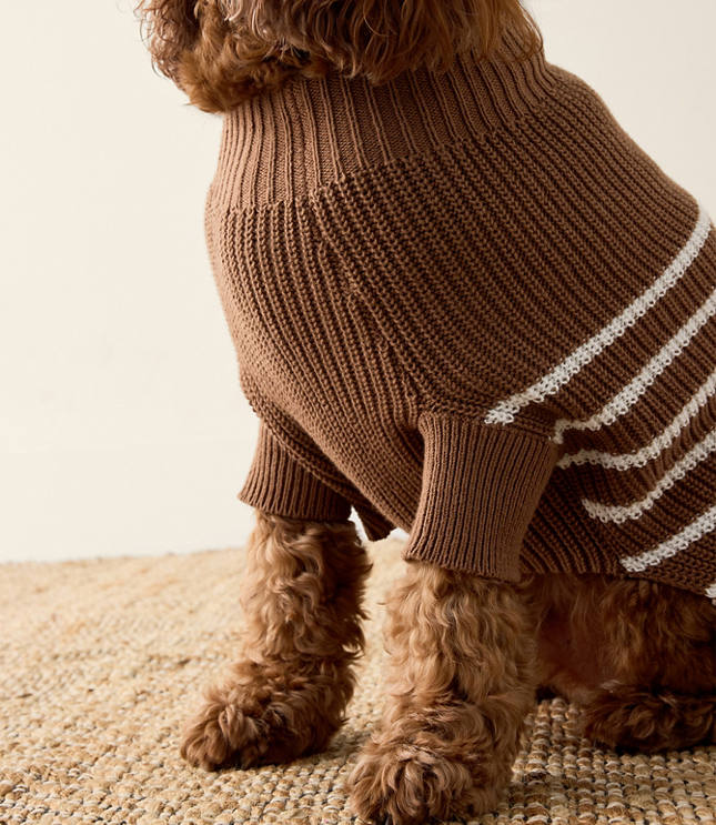 Haven Well Within Organic Cotton Striped Dog Sweater