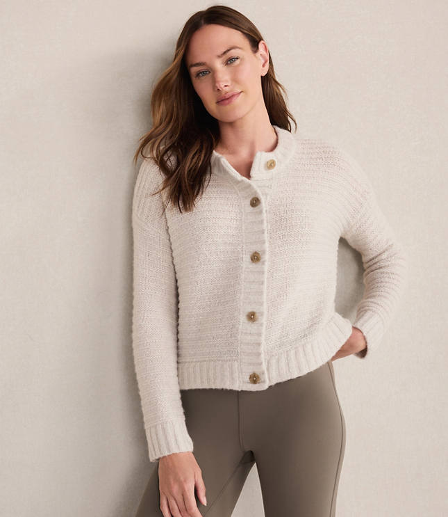 Haven Well Within Merino Wool Cashmere Link Stitch Cardigan