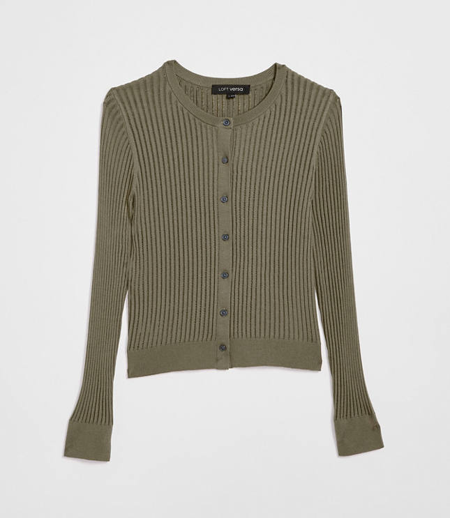 LOFT Versa Ribbed Cardigan