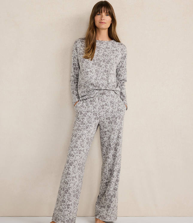 Haven Well Within Organic Cotton Jersey Muted Floral Bateau Neck Tee