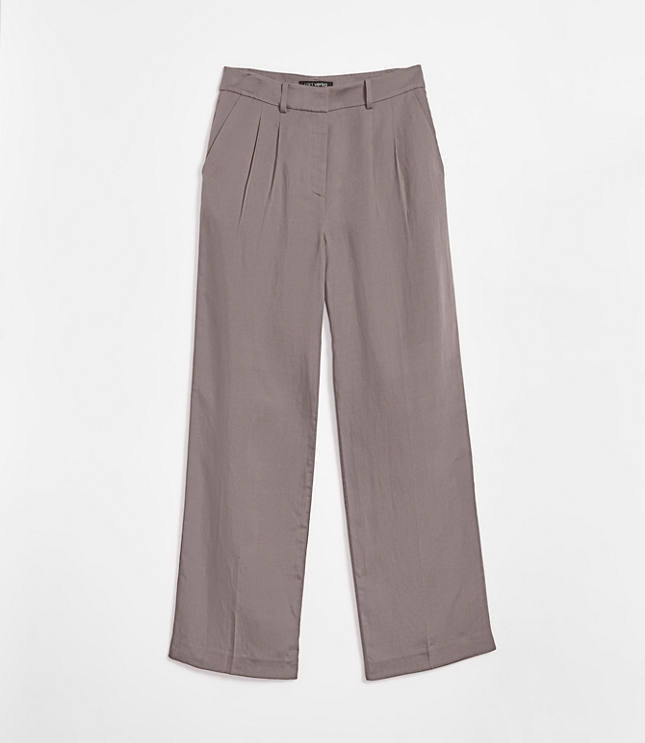 Petite LOFT Versa Luxe Lyocell Linen Straight Pants carousel Product Image 5