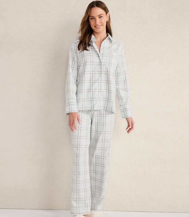 Haven Well Within Lightweight Flannel Windowpane Pajama Pants