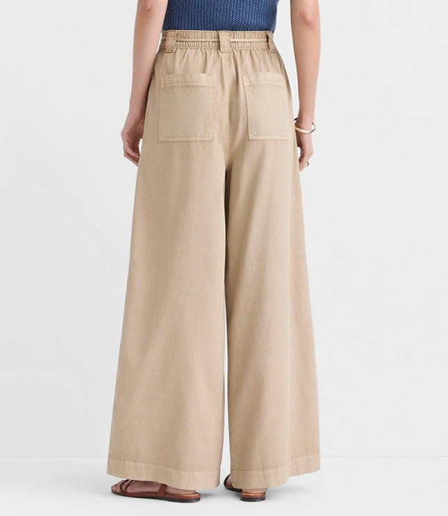Tie Waist Pleated Palazzo Pants - image 3