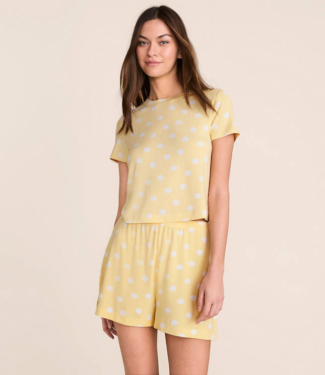 Lou & Grey Dotted Essential Modal Pajama Shorts