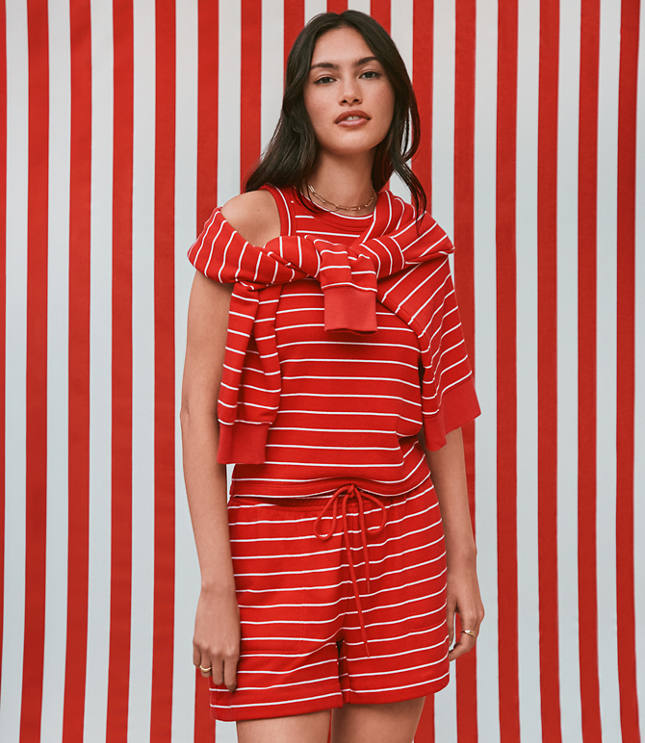 Lou & Grey Striped Terrysoft Tank Top carousel Product Image 1