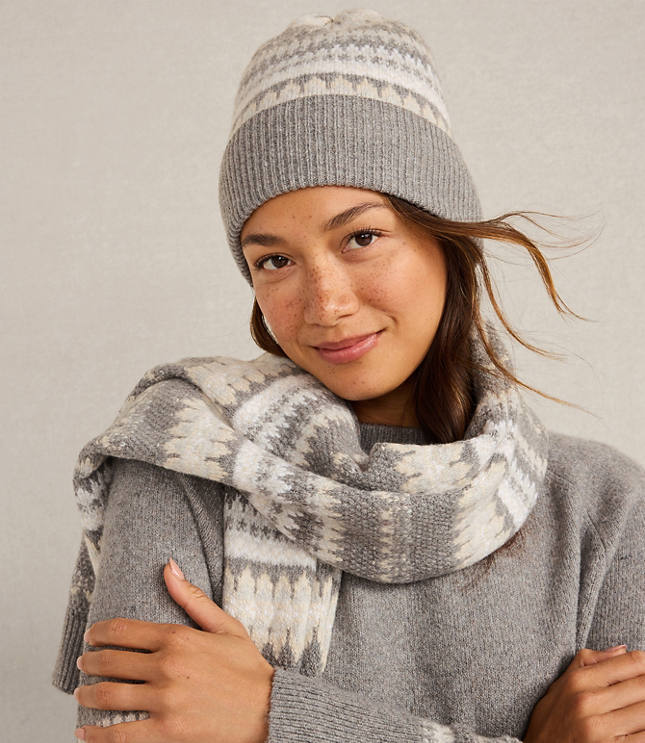 Haven Well Within Organic Cotton Blend Nostalgic Fair Isle Scarf