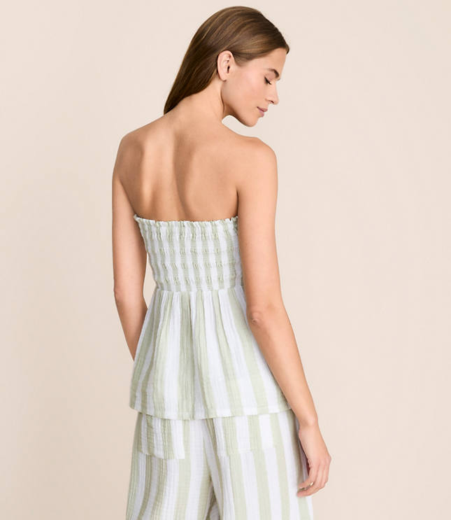 Lou & Grey Striped Triple Cloth Babydoll Top