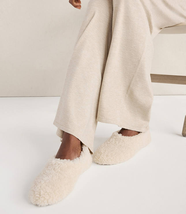 Haven Well Within Shearling and Suede Slippers