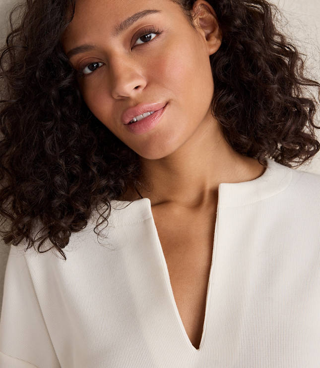 Haven Well Within Double Knit Split Neck Top