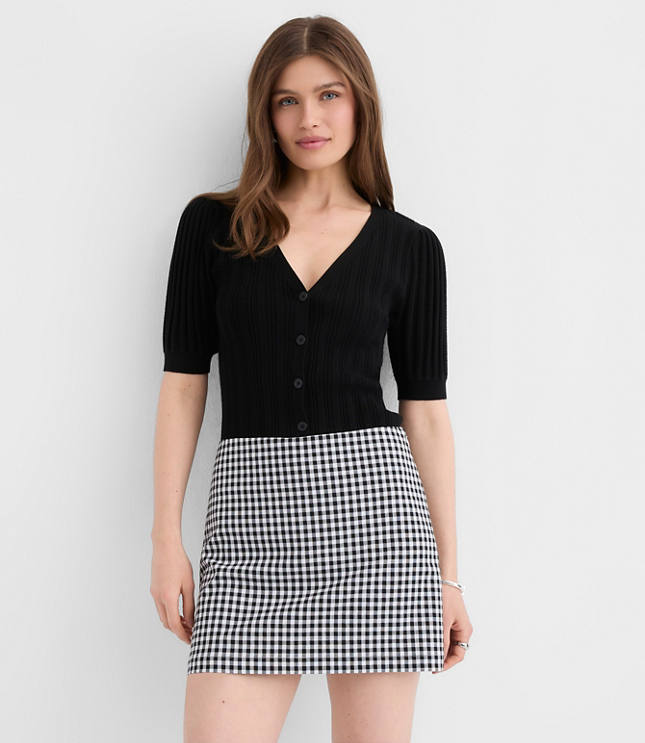 Gingham Modern Mini Skort