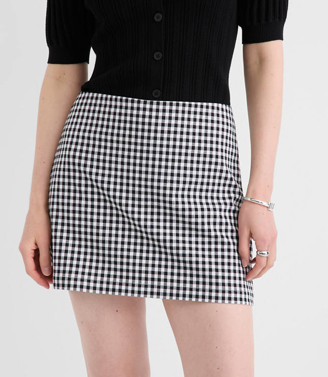 Gingham Modern Mini Skort