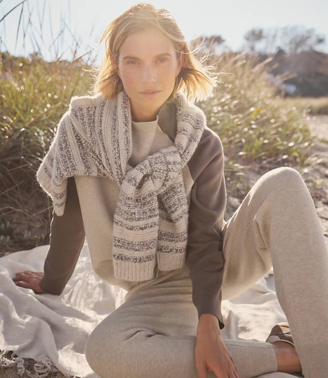 Haven Well Within Cashmere Striped Crewneck