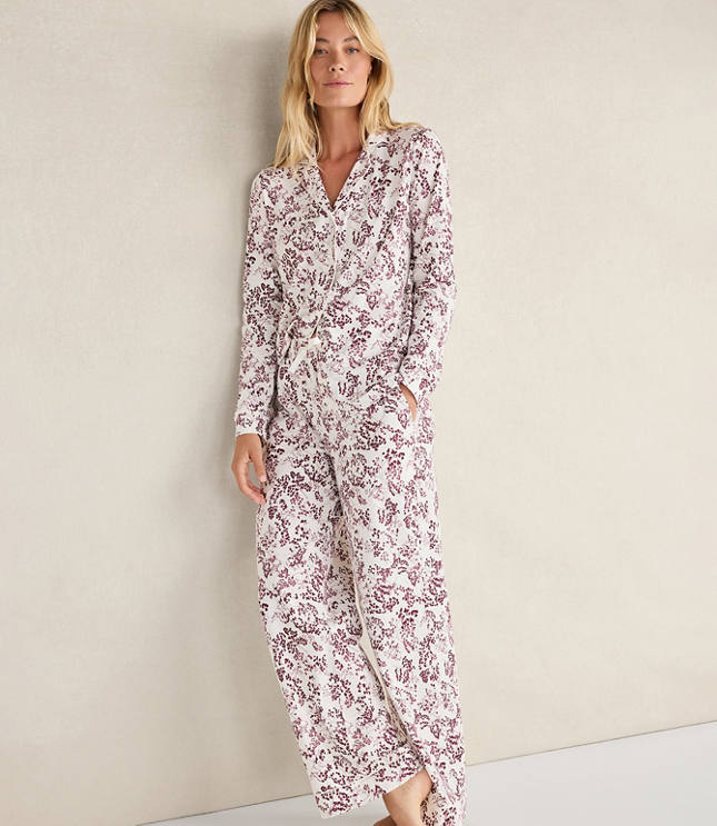 Haven Well Within Organic Cotton Jersey Blushing Blooms Pajama Shirt