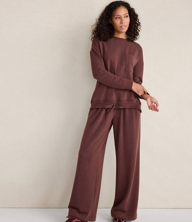 Haven Well Within Fleece Pleated Wide Leg Pants