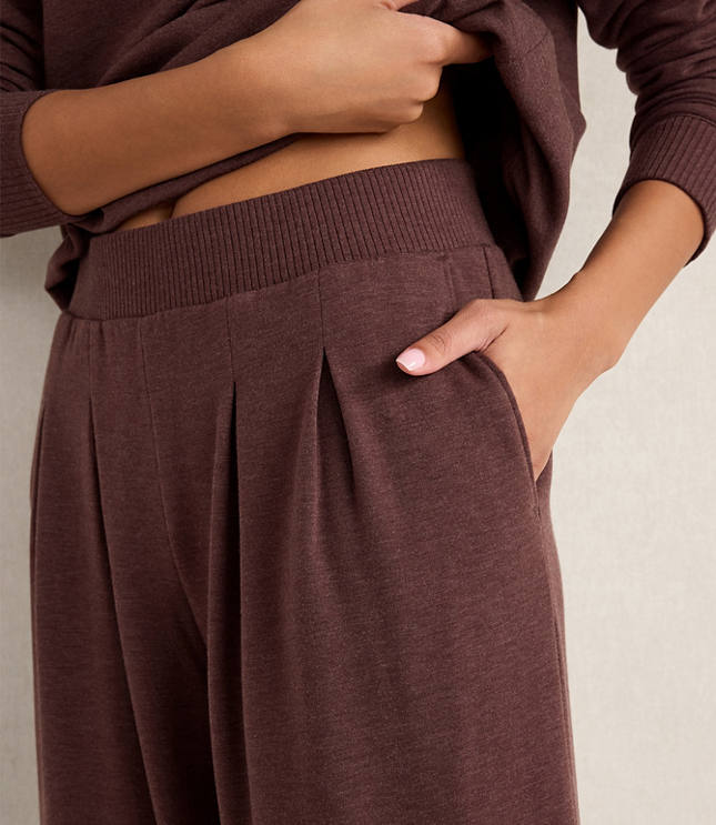 Haven Well Within Fleece Pleated Wide Leg Pants