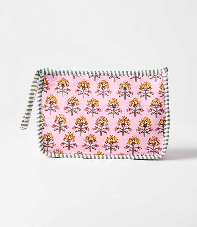 Garden Stripe Zip Pouch