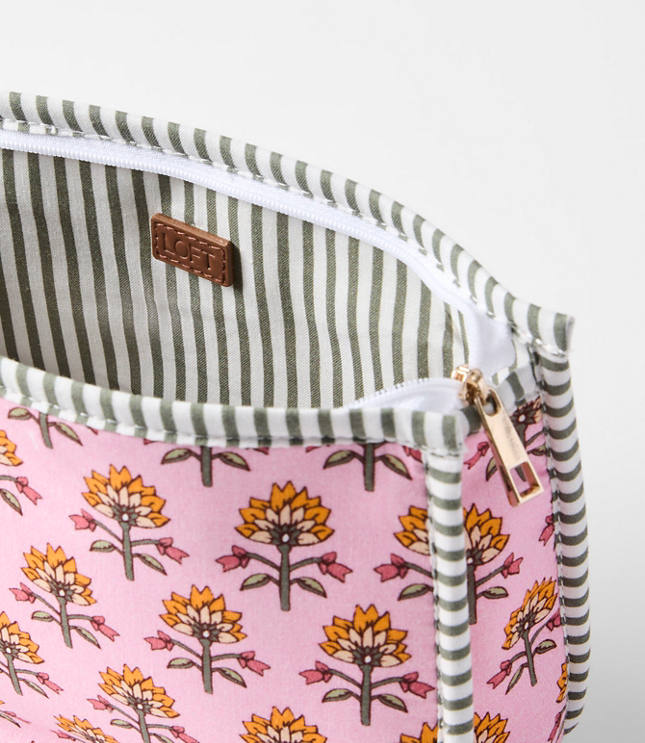 Garden Stripe Zip Pouch