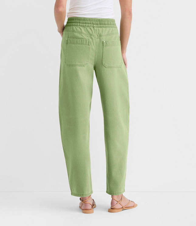 Tall High Rise Barrel Utility Jeans in Shale Green carousel Product Image 3