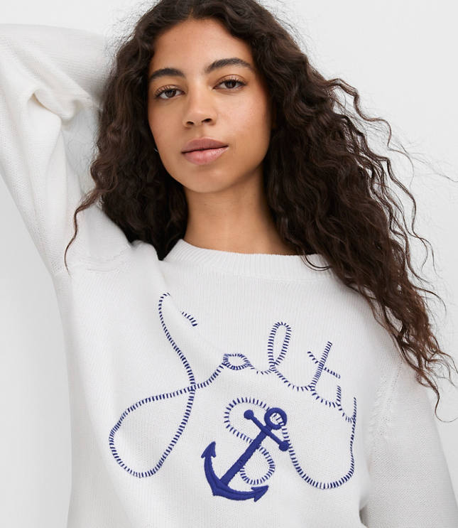Petite Salty Anchor Sweater carousel Product Image 1
