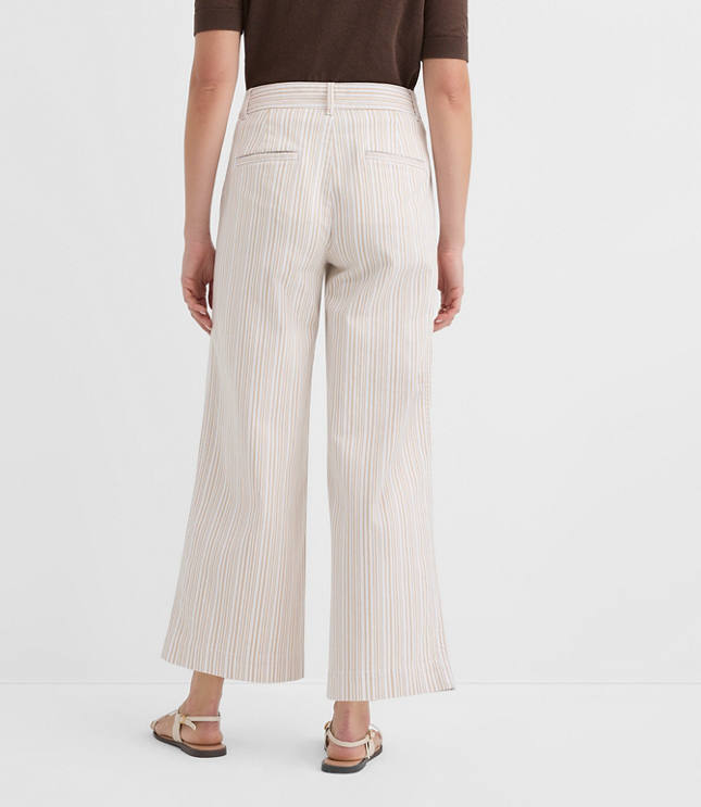 Palmer Wide Leg Crop Pants in Stripe