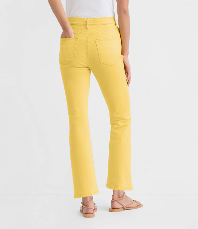 Rivete Petite Curvy High Rise Kick Crop Jeans in Daffodil Bloom carousel Product Image 2