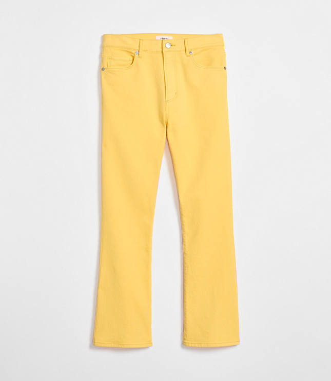 Rivete Petite Curvy High Rise Kick Crop Jeans in Daffodil Bloom carousel Product Image 3