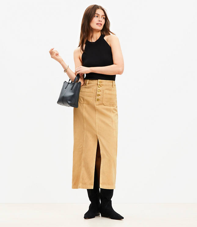 Utility Pocket Midi Skirt