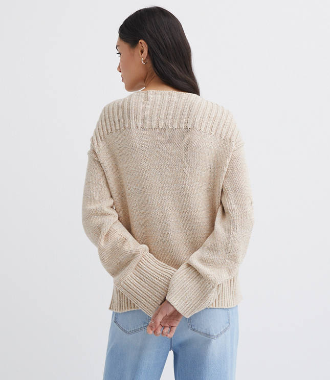 Ribtrim Boatneck Sweater