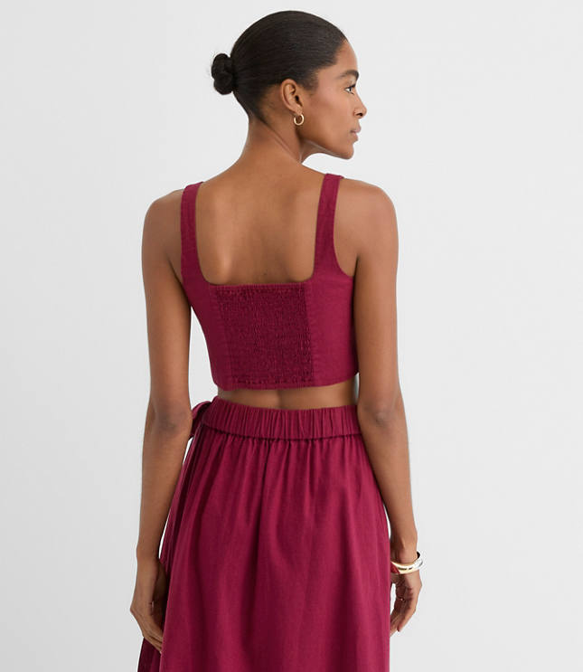 LOFT Beach Linen Cotton Square Neck Bralette