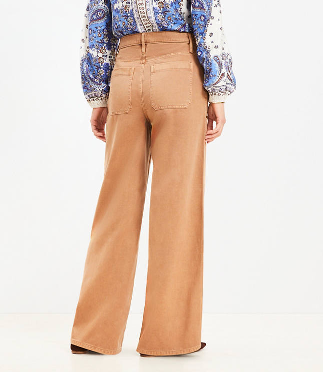 Wide Leg Carpenter Pants Twill