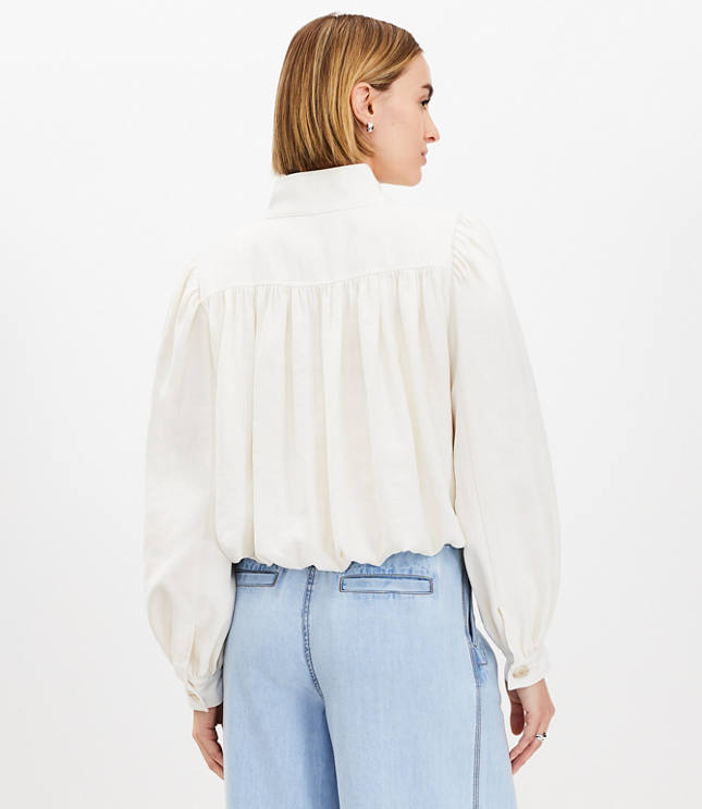 Petite Gathered Swing Jacket