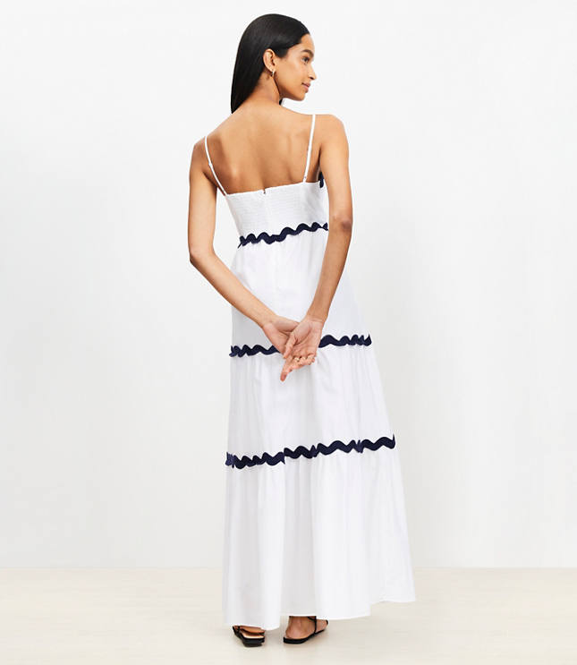 LOFT Beach Ric Rac Poplin Maxi Dress