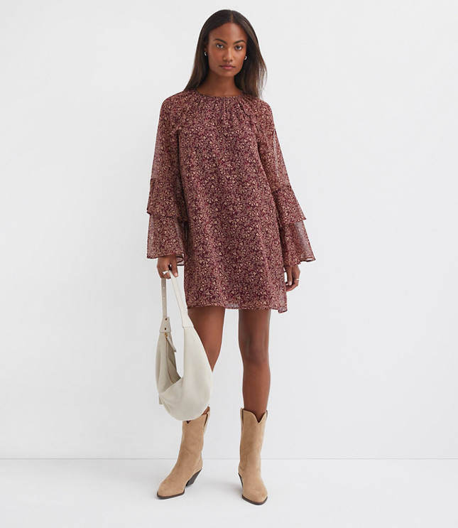 Floral Ruffle Mini Dress