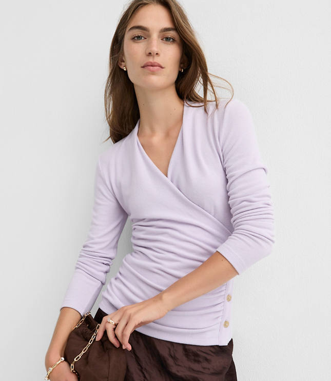 Button Side Ruched Top