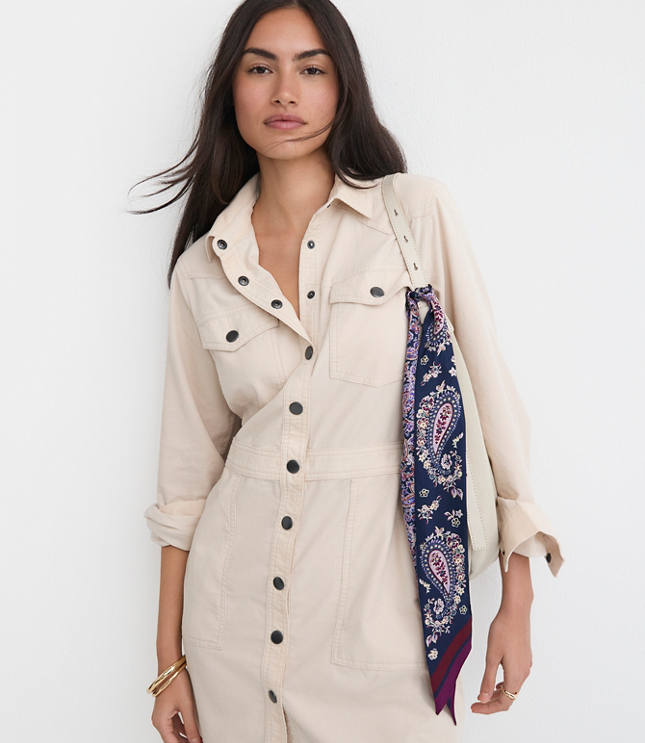Corduroy Mini Pocket Shirtdress