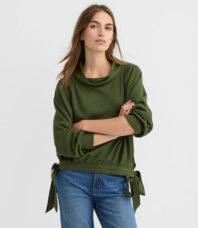 Side Tie Sweatshirt