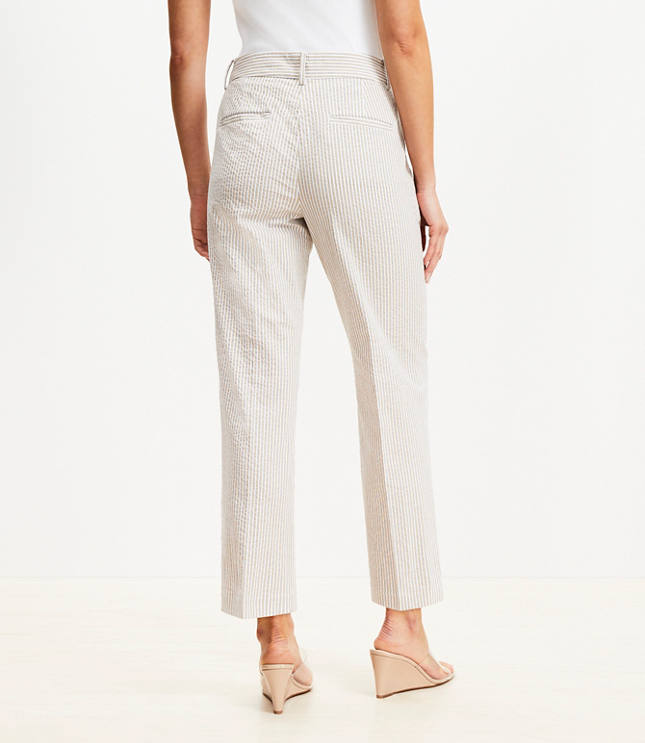 Tall Riviera Slim Pants in Striped Seersucker