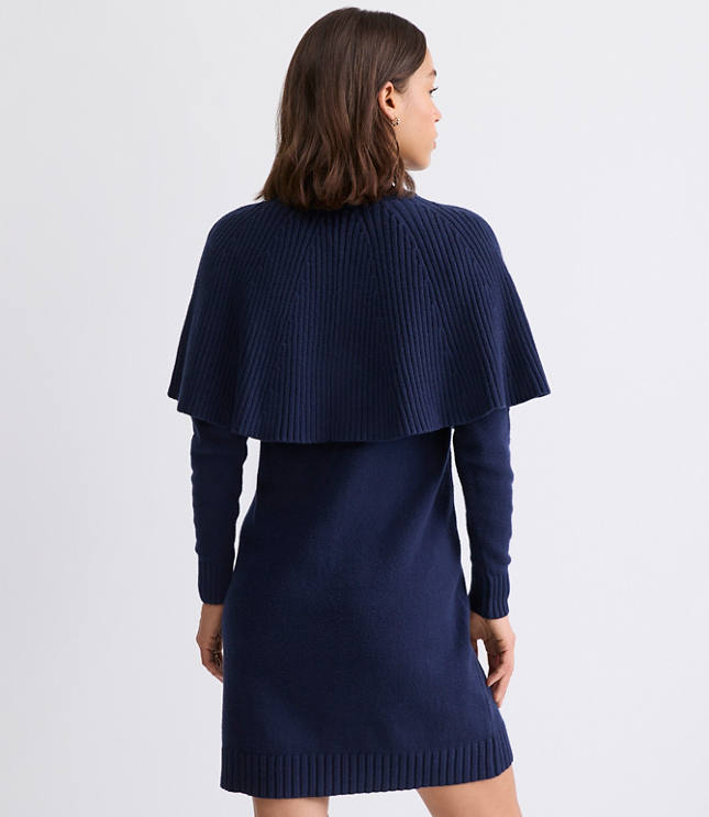Cape Mini Sweater Dress