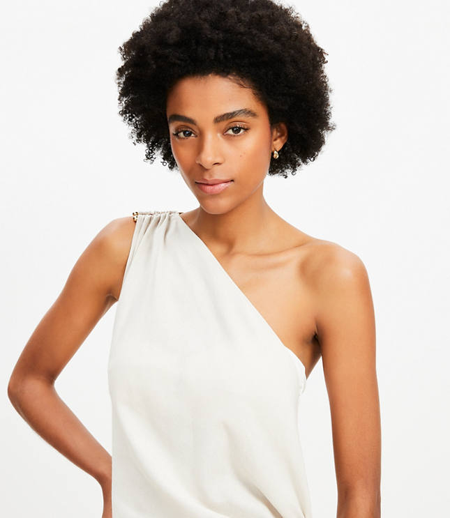 LOFT Beach One Shoulder Sarong Dress