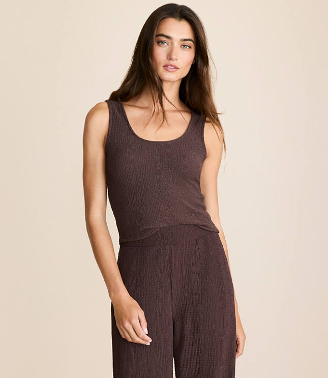 Lou & Grey Textured Scoop Neck Cami