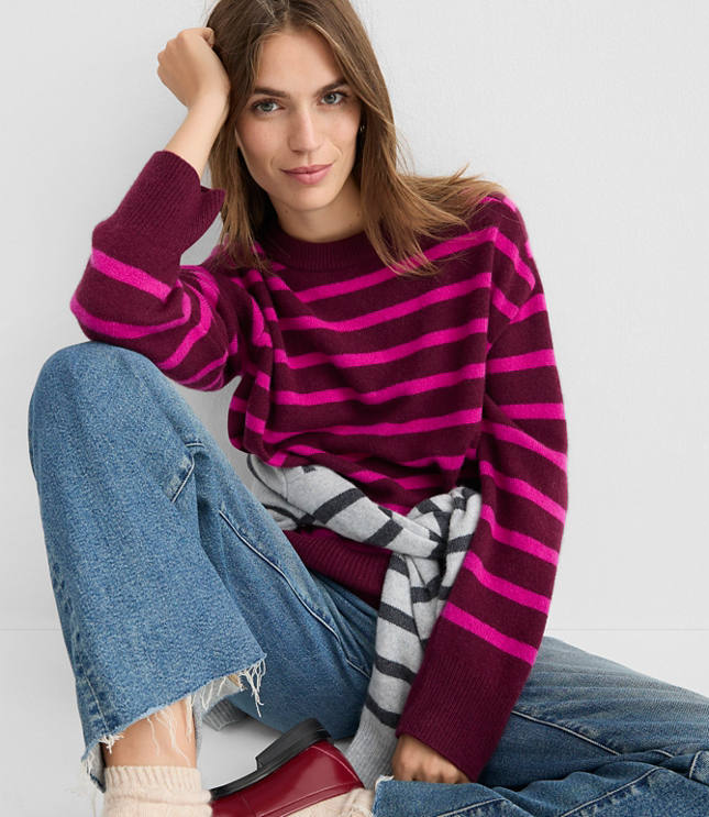 Stripe Oversized Cashmere Sweater