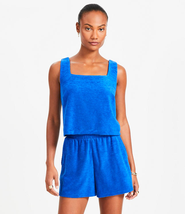 LOFT Beach Square Neck Terry Top