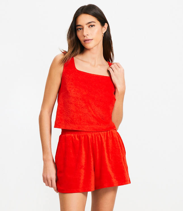 LOFT Beach Square Neck Terry Top