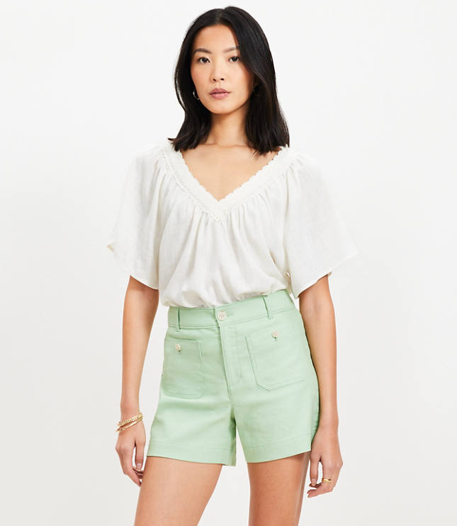 Petite Palmer Shorts in Twill