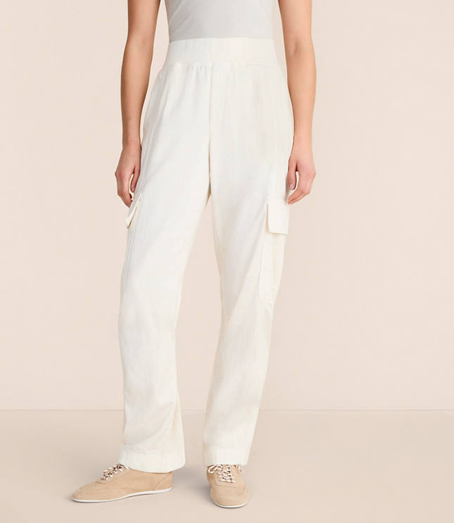 Lou & Grey Washed Twill Straight Leg Cargo Pants