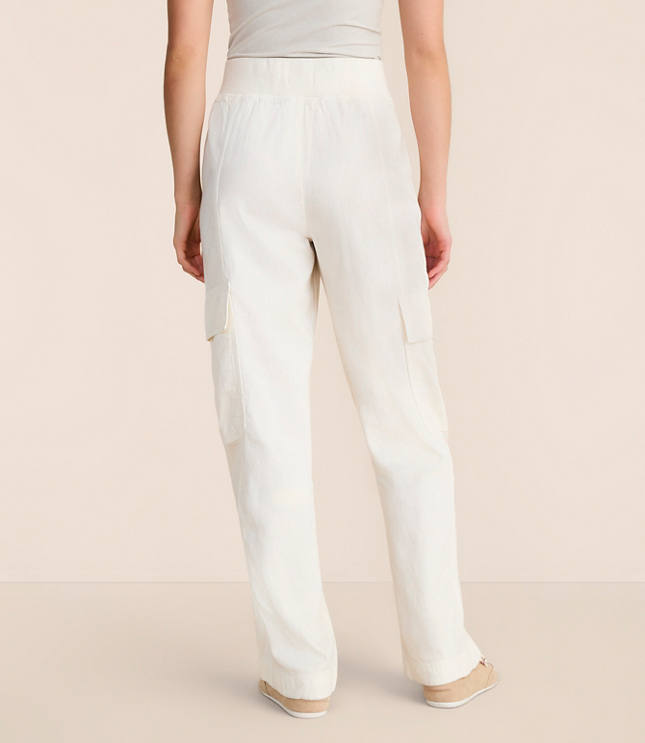 Lou & Grey Washed Twill Straight Leg Cargo Pants