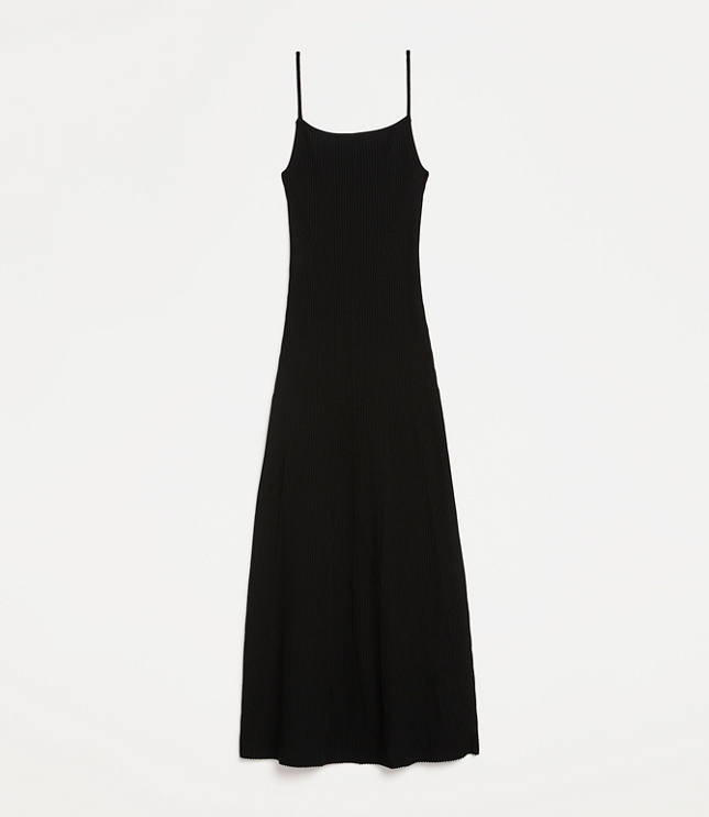 LOFT Versa Ribbed Strappy Midi Dress